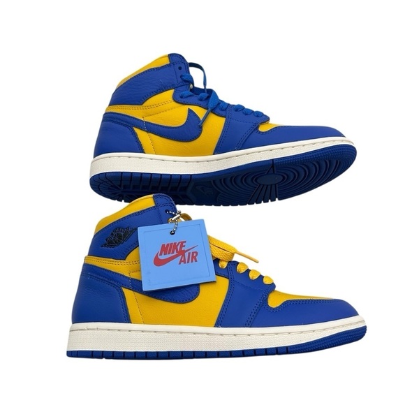 Nike Air Jordan Women's Retro 1 High OG Varsity Maize Game Royal Sz 7 FD2596-700 - Picture 13 of 14